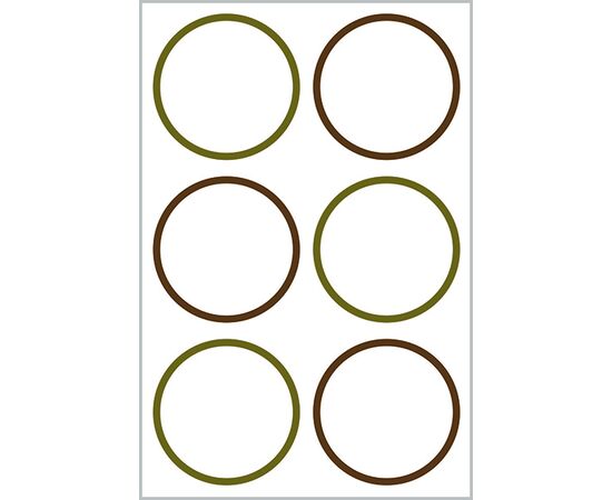 Самоклеящиеся удаляемые этикетки Living [62001] для кухни (белые, Ø48 мм) фотография 3