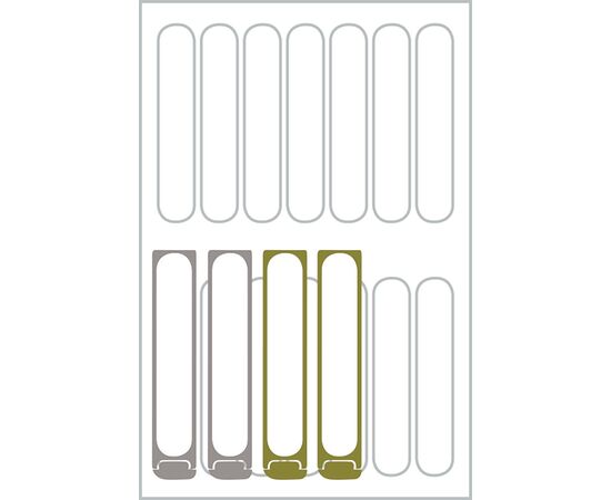 Самоклеящиеся этикетки Living [62007] для упаковок с клипсами 15x77 мм фотография 2