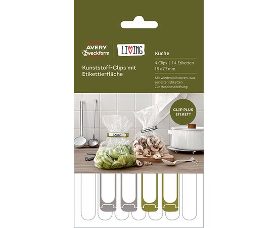 Самоклеящиеся этикетки Living [62007] для упаковок с клипсами 15x77 мм фотография 4