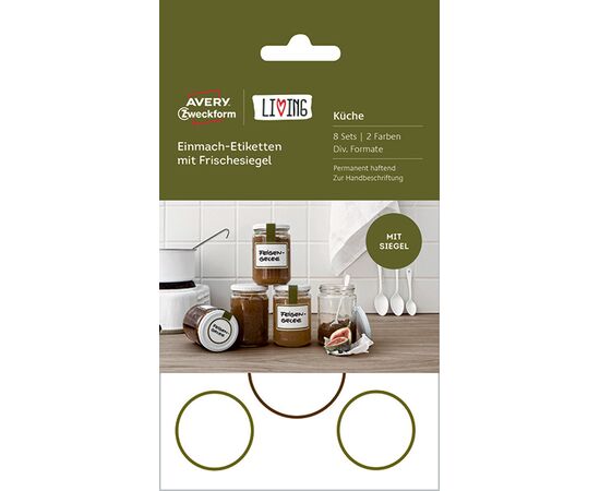 Самоклеящиеся этикетки Living [62008] на банки с защитной лентой (45.7x73 мм) фотография 4