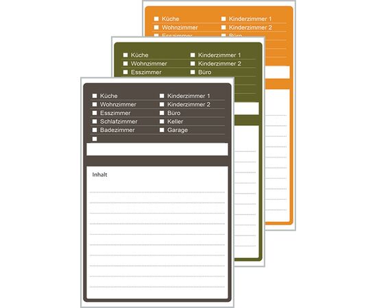 Самоклеящиеся этикетки Living [62012] для коробок и переезда (разноцветные, 97х148 мм) фотография 2