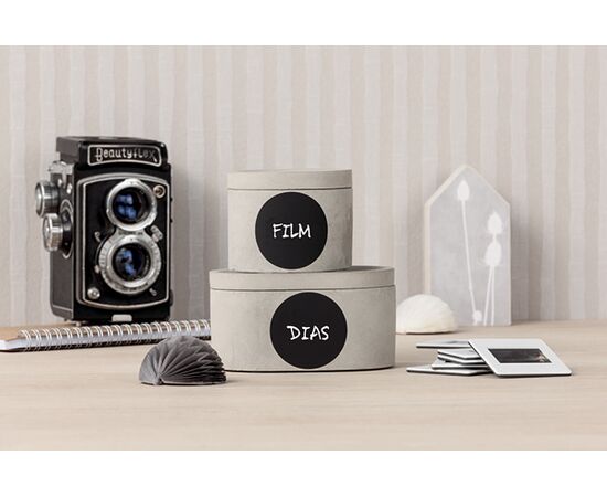 Самоклеящиеся меловые этикетки Living [62017] (черные, Ø48 мм) фотография 4