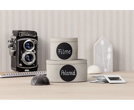 Самоклеящиеся меловые этикетки Living [62017] (черные, Ø48 мм) фотография 6