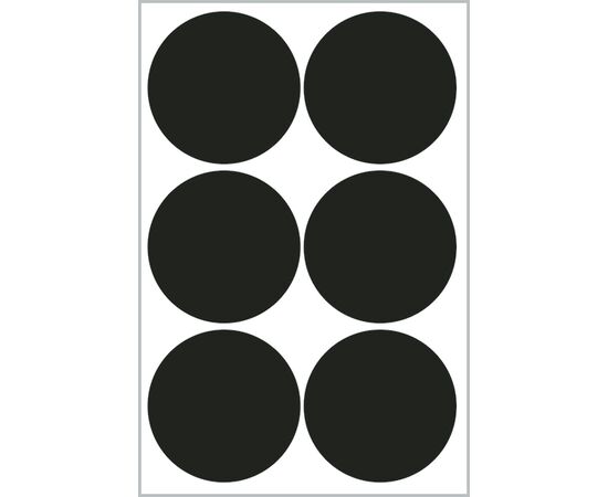 Самоклеящиеся меловые этикетки Living [62017] (черные, Ø48 мм) фотография 2