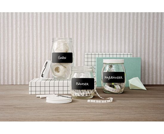 Самоклеящиеся меловые этикетки Living [62018] (черные, 48.5x97 мм) фотография 4