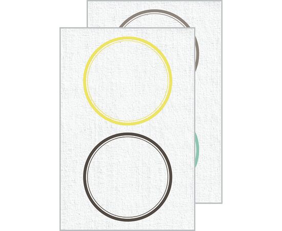 Самоклеящиеся этикетки Living [62019] для декора (белые, Ø73 мм) фотография 2