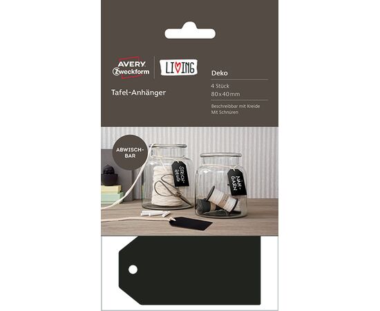 Меловые бирки Living [62023] (черные, 80х40 мм) фотография 3