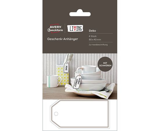 Подарочные бирки Living [62024] (белые, 80x40 мм) фотография 3