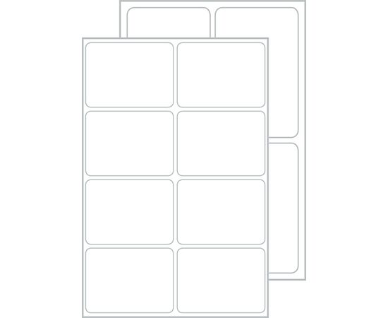 Этикетки самоклеящиеся всепогодные Living [62025] (белые, 47.5х35 мм) фотография 2