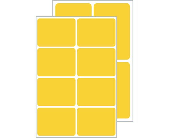 Этикетки самоклеящиеся всепогодные Living [62026] (желтые, 47.5х35 мм) фотография 2