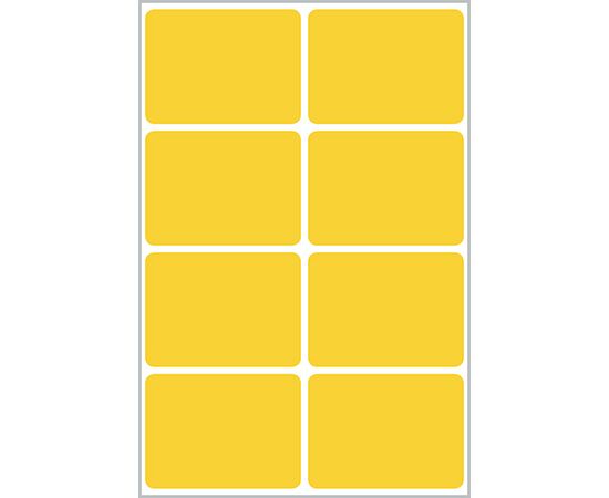 Этикетки самоклеящиеся всепогодные Living [62026] (желтые, 47.5х35 мм) фотография 3