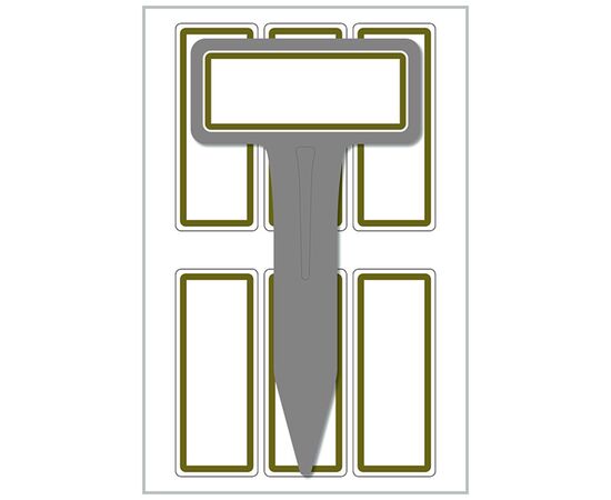 Бирки [62028] с самоклеящимися удаляемыми этикетками Living для растений (76x145мм) фотография 2