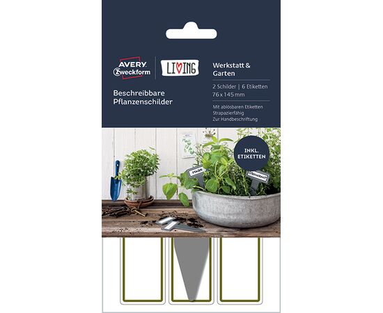 Бирки [62028] с самоклеящимися удаляемыми этикетками Living для растений (76x145мм) фотография 4