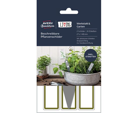 Бирки [62029] с самоклеящимися удаляемыми этикетками Living для растений (27x148мм) фотография 4