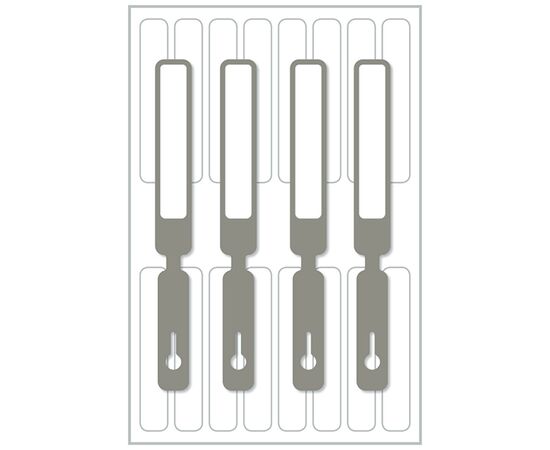 Бирки [62030] с самоклеящимися удаляемыми этикетками Living для ключей (14x127 мм) фотография 2