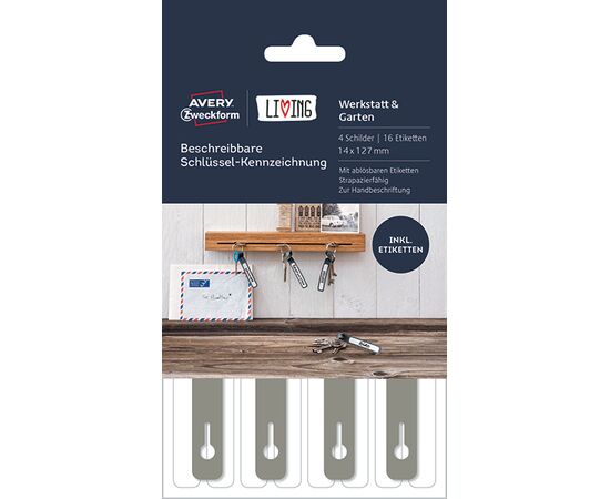 Бирки [62030] с самоклеящимися удаляемыми этикетками Living для ключей (14x127 мм) фотография 4