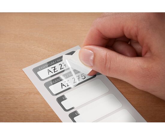 Самоламинирующиеся инвентарные этикетки [6901] (белые с черной рамкой, 50х20 мм) фотография 4Самоламинирующиеся инвентарные этикетки [6901] (белые с черной рамкой, 50х20 мм) фотография 5