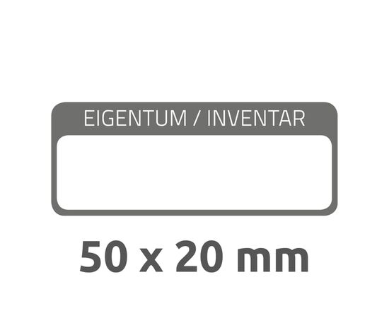 Самоламинирующиеся инвентарные этикетки [6901] (белые с черной рамкой, 50х20 мм) фотография 3