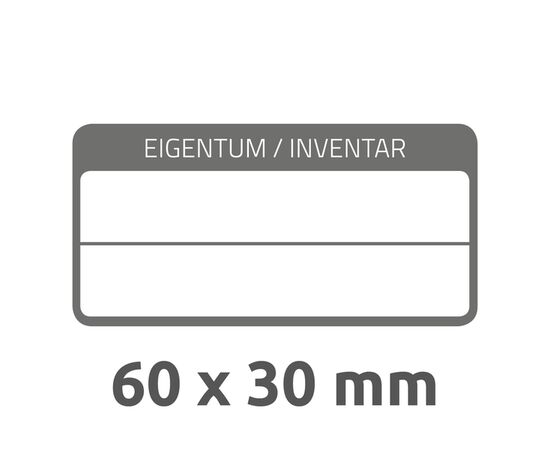Самоламинирующиеся инвентарные этикетки [6903] (белые с черной рамкой, 60х30 мм) фотография 3