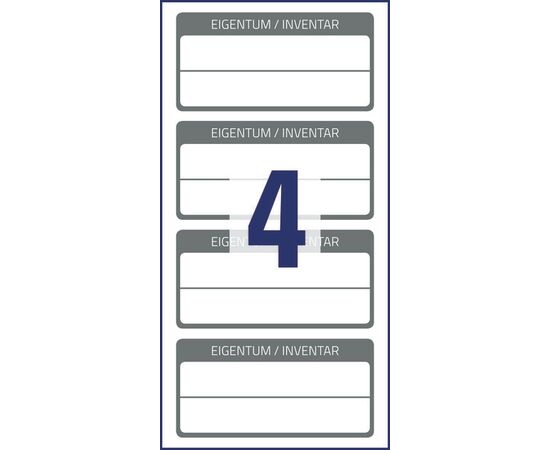 Самоламинирующиеся инвентарные этикетки [6903] (белые с черной рамкой, 60х30 мм) фотография 2