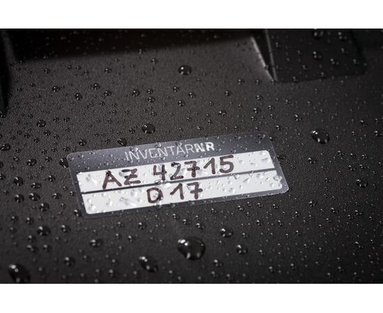 Полиэстерные инвентарные этикетки [6909] (серебристые с черной рамкой, 50х20 мм) фотография 4