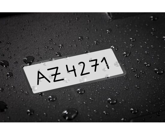 Полиэстерные инвентарные этикетки [6913] (серебристые с черной рамкой, 50х20 мм) фотография 4