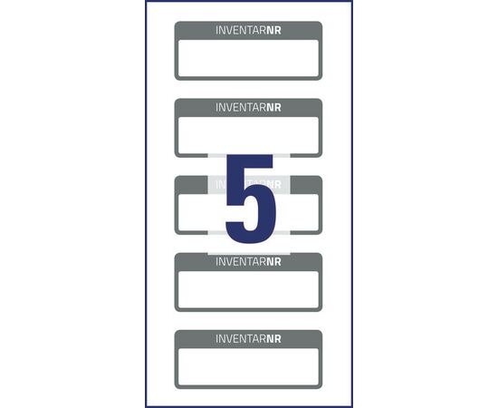 Неотклеивающиеся инвентарные этикетки NoPeel [6917] (белые с черной рамкой, 50х20 мм) фотография 2