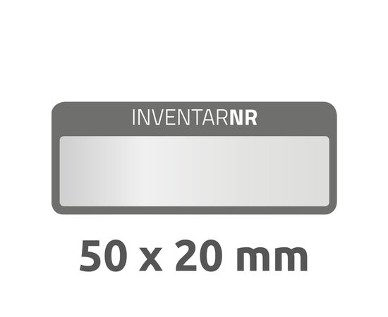 Алюминиевые инвентарные этикетки [6920] (серебристые с черной рамкой, 50х20 мм) фотография 3