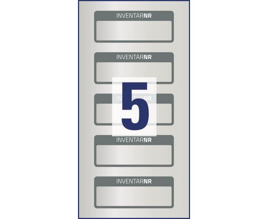 Алюминиевые инвентарные этикетки [6920] (серебристые с черной рамкой, 50х20 мм) фотография 2