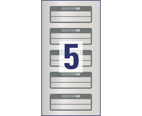 Алюминиевые инвентарные этикетки [6921] (серебристые с черной рамкой, 50х20 мм) фотография 2