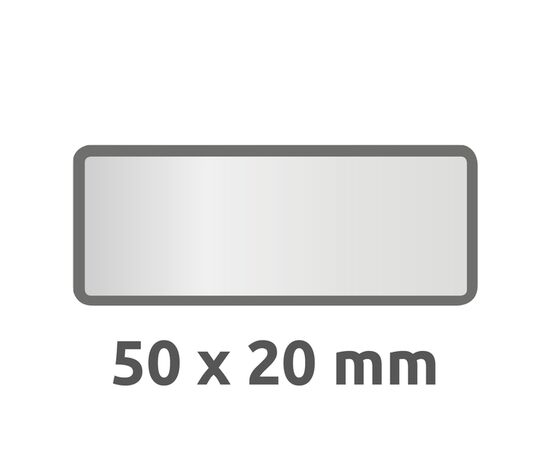 Алюминиевые инвентарные этикетки [6922] (серебристые с черной рамкой, 50х20 мм) фотография 3