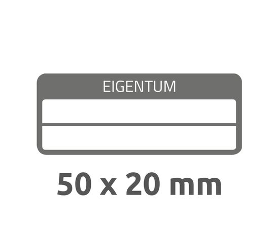 Инвентарные этикетки-пломбы [6923] (белые с черной рамкой, 50х20 мм) фотография 3