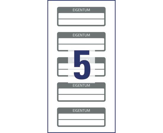 Инвентарные этикетки-пломбы [6923] (белые с черной рамкой, 50х20 мм) фотография 2