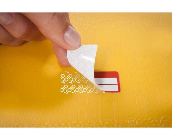 Инвентарные этикетки-пломбы [6925] (белые с красной рамкой, 50х20 мм) фотография 4