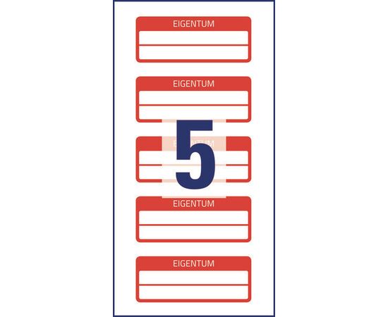 Инвентарные этикетки-пломбы [6925] (белые с красной рамкой, 50х20 мм) фотография 2