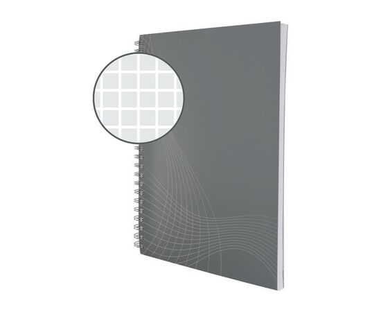 Блокнот Notizio [7011] в клетку (серый, А5, 80 листов) фотография 2