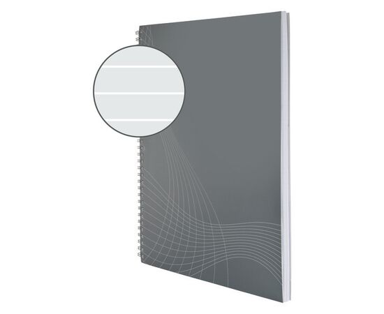 Блокнот Notizio [7012] в линейку (серый, А4, 80 листов) фотография 2