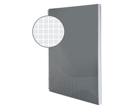 Блокнот Notizio [7013] в клетку (серый, А4, 80 листов) фотография 2