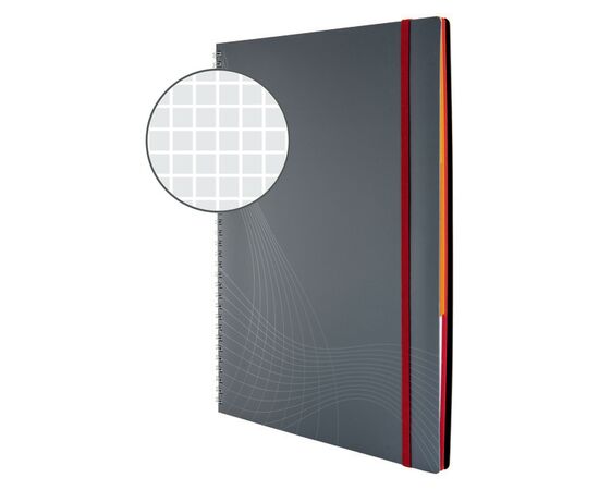 Блокнот Notizio [7017] в клетку (серый, А4, 90 листов) фотография 2