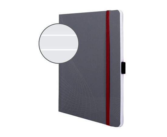 Блокнот Notizio [7018] в линейку (серый, А5, 80 листов) фотография 2