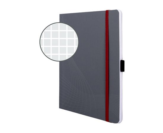 Блокнот Notizio [7019] в клетку (серый, А5, 80 листов) фотография 2