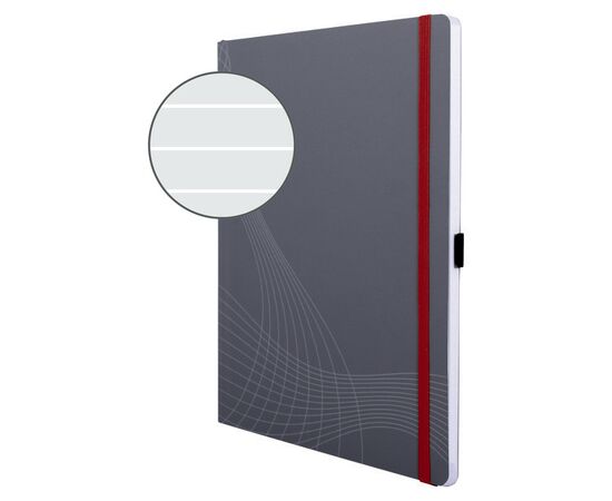 Блокнот Notizio [7020] в линейку (серый, А4, 80 листов) фотография 2