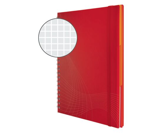 Блокнот Notizio [7035] в клетку (красный, А4, 90 листов) фотография 2