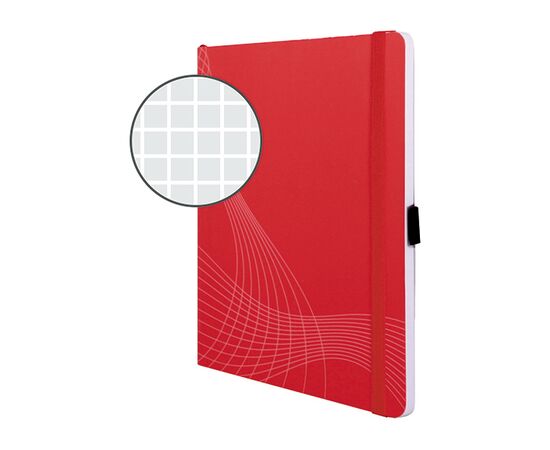 Блокнот Notizio [7038] в клетку (красный, А6, 80 листов) фотография 2