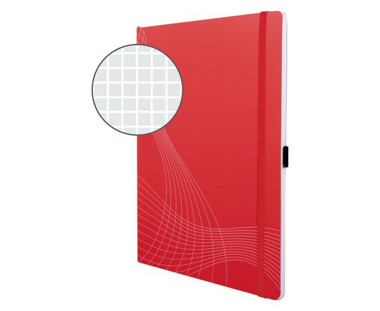 Блокнот Notizio [7043] в клетку (красный, А4, 80 листов) фотография 2