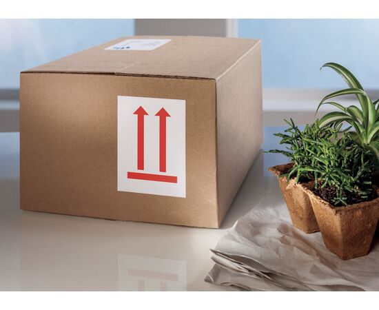 Самоклеящиеся этикетки [7250] предупреждающие «верх здесь» в диспенсере (74х100 мм) фотография 4