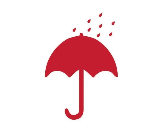 Самоклеящиеся этикетки [7252] предупреждающие «защищать от влаги» в диспенсере (74х100 мм) фотография 2