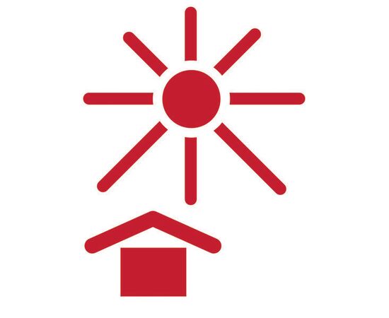 Самоклеящиеся этикетки [7253] предупреждающие «защищать от солнечных лучей» в диспенсере (74х100 мм) фотография 2