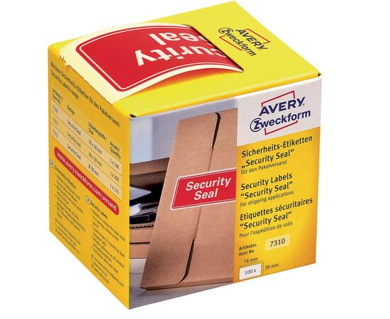 Самоклеящиеся этикетки [7310] охранная пломба в диспенсере (78х38 мм) фотография 3