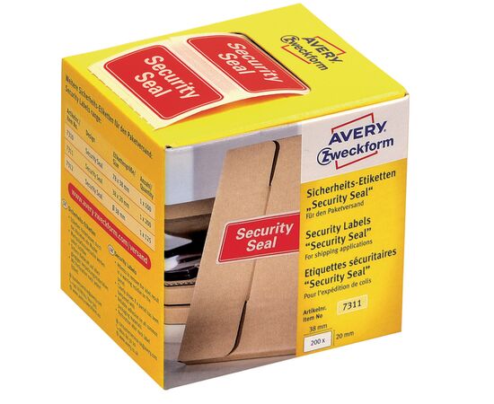 Самоклеящиеся этикетки [7311] охранная пломба в диспенсере (38х20 мм) фотография 3